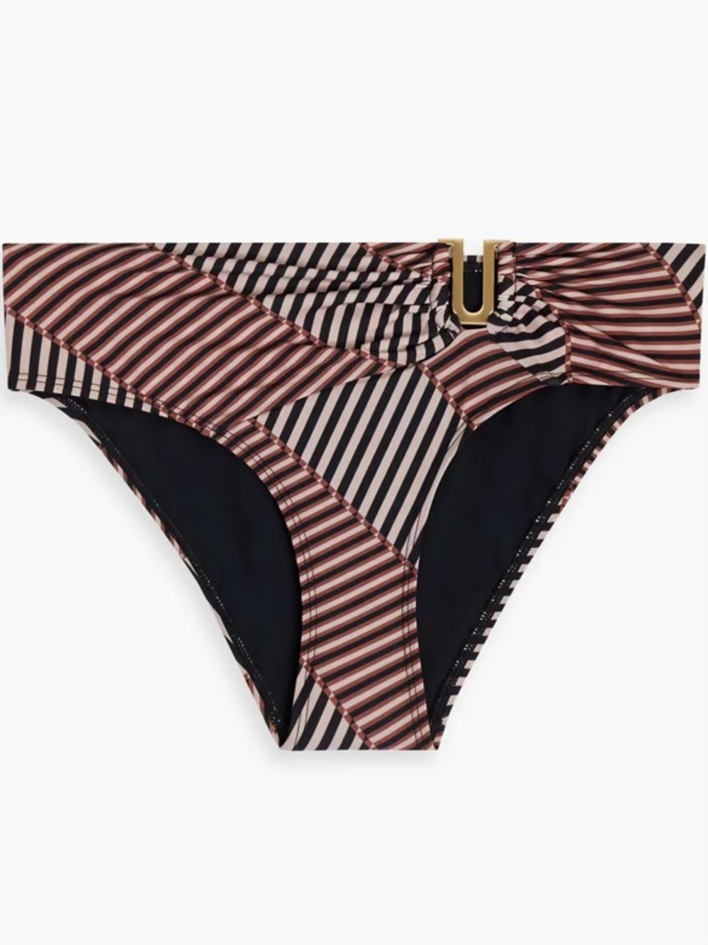 NWT Jets Australia by Jessika Allen ‘Raya’ U-Trim Mid-Rise Striped Briefs Sz 12